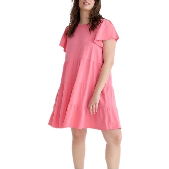 NWT J Crew Knit broken-in jersey tiered mini dress XS - Picture 2 of 9